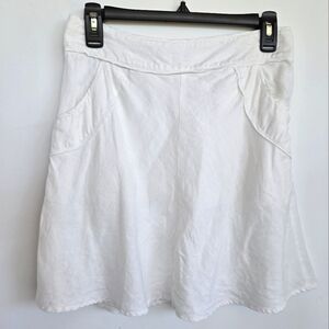 H&M White Linen Skirt Size 4